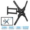 Fixed TV Wall Mount Bracket for 14-60in LED/LCD/PLASMA Flat TV VESA 400x400mm -8Â°~+5Â° Tilt Â±90Â° Swivel