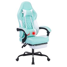 Ergonomic Video Gamer Chairs,Computer Gaming Chairs With Massage Lumbar Support And Footrest,Racing Style Computer Chair Adjustable Headrest For Adult