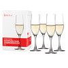Wine Lovers Champagne Flute Glass, Set of 4