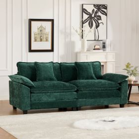Wider Armrest LoveSeat Ottoman Is Not Includ Modern Sectional Couch, For Living Room Bedroom And Apartment, Comfy Double Layer Upholstered Seat Cushio