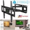TV Wall Mount Swivel Tilt Full-Motion Articulating Wall Rack For 32in-55in TVs 99lbs Max Bearing Support VESA Up To 400x400mm