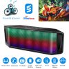 KOCASO LED Wireless Speaker Dynamic Multicolor Hands-free FM Radio USB MMC Reading Aux In for Party Camping Travel