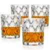 Scotch 11 oz Diamond Cut Tumbler Glasses, Set of 4