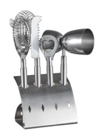 Visol Bar Pro Stainless Steel 4 Piece Bar Set - VAC227