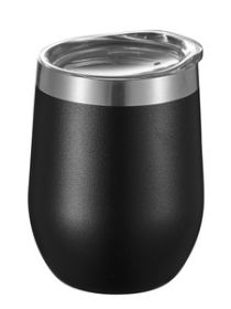 Visol Vino Black Crackle Stainless Steel Double Walled Inslulated Travel Mug - VAC411BKCR
