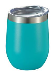 Visol Vino Teal Crackle Stainless Steel Double Walled Inslulated Travel Mug - VAC411BL