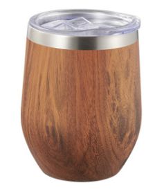 Visol Vino Wood Stainless Steel Double Walled Insulated Travel Mug - VAC411WD