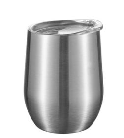 Visol Vino Brushed Stainless Steel Wine Double Wall Insulated Coffee / Wine Mug - VAC411