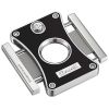 Caseti Dion Black Double Guillotine Cigar Cutter - CACU113BK