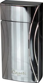 Caseti Naxos Single Jet Flame Cigar Lighter - Chrome Lines I - CAL258BKL