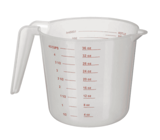 Mainstays 4 Cup PP Plastic Measuring Cup, 32 oz, Clear