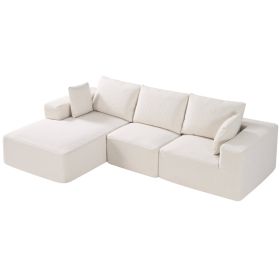 VEVOR Modular Sectional Sofa, Sectional Couch for Living Room, L Shaped Sofa with High Rebound Sponge, Cloud Couch with Cushion for Living Room