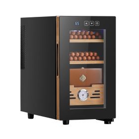 Electric Humidor, 23L, 150 Counts Electric Cigar Humidor Cabinet with Cooling Temperature Control, Spanish Cedar Wood Shelves & Drawers