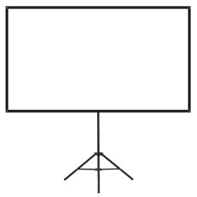 Projector Screen with Stand, 80 Inch 160° Wide Angle Indoor Outdoor Projection Screen, 16:9 4K HD Wrinkleless Portable Tripod Screens with Carry Bag
