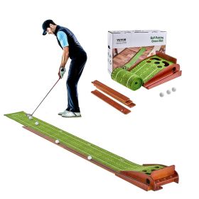 VEVOR 5 Hole Golf Putting Mat Indoor Golf Putting Green Golf Training Aid