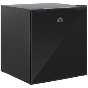 HOMCOM 1.1 Cu.Ft Mini Upright Freezer Countertop with Removable Shelves Reversible Door for Home Dorm Black