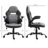 Vinsetto Gaming Chair Home Office Swivel Racing Computer Desk Chair with Flip-Up Armrest Wheels