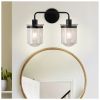Wall Sconces Set of 2 with Clear Glass Shade,Modern Wall Sconce