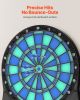 Electronic Dart Board, LED-Illuminated Target Dartboard with 48 Games & 500+ Variations, Includes 6 Dart Shafts with Flights & 50 Soft Tips