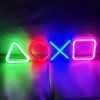 1pc PS Game Symbol Shape Neon Sign, PS Game Chart Lamp Battery/USB Power Supply, Used For Table And Wall Decoration Lights