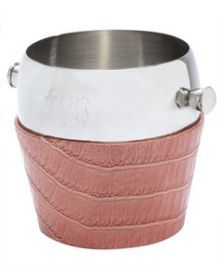 Visol Chill Stainless Steel and Pink Leather Bottle Cooler - VAC207