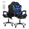 Gaming Chair with LED Light Control, Adjustable Backrest and Seat Height Swivel Recliner