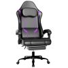 Ergonomic Gaming Chair, Electronic Gaming Chair With Pocket Spring Pad And Footrest, Height Adjustable Computer Chair