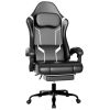 Ergonomic Gaming Chair, Electronic Gaming Chair With Pocket Spring Pad And Footrest, Height Adjustable Computer Chair
