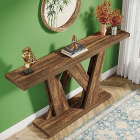 Console Table (Color: Rustic Brown)