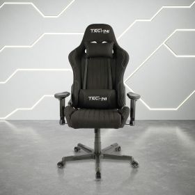 Techni Sport TS-F44 Fabric Ergonomic High Back Racer Style PC Gaming Chair, Black (Color: as Pic)