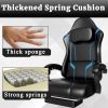 Ergonomic Gaming Chair, Electronic Gaming Chair With Pocket Spring Pad And Footrest, Height Adjustable Computer Chair