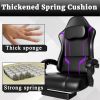 Ergonomic Gaming Chair, Electronic Gaming Chair With Pocket Spring Pad And Footrest, Height Adjustable Computer Chair