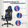 Reclining Swivel Massage Gaming Chair with Lumbar Support