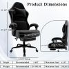 Ergonomic Gaming Chair, Electronic Gaming Chair With Massage Lumbar Support And Foot Pedals, Fabric Computer Chair
