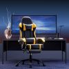 Video Game Chairs for Adults, PU Leather Gaming Chair with Footrest, 360°Swivel Adjustable Lumbar Pillow Gamer Chair