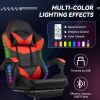 Gaming Chair with LED Light Control, Adjustable Backrest and Seat Height Swivel Recliner