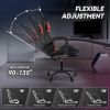 Gaming Chair with LED Light Control, Adjustable Backrest and Seat Height Swivel Recliner