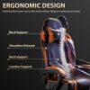 Video Game Chairs for Adults, PU Leather Gaming Chair with Footrest, 360°Swivel Adjustable Lumbar Pillow Gamer Chair