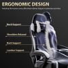 Video Game Chairs for Adults, PU Leather Gaming Chair with Footrest, 360°Swivel Adjustable Lumbar Pillow Gamer Chair