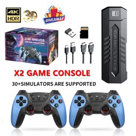 X2 Blue Game Console 4K Double Connection Battle Wireless (Option: X2Blue128g)